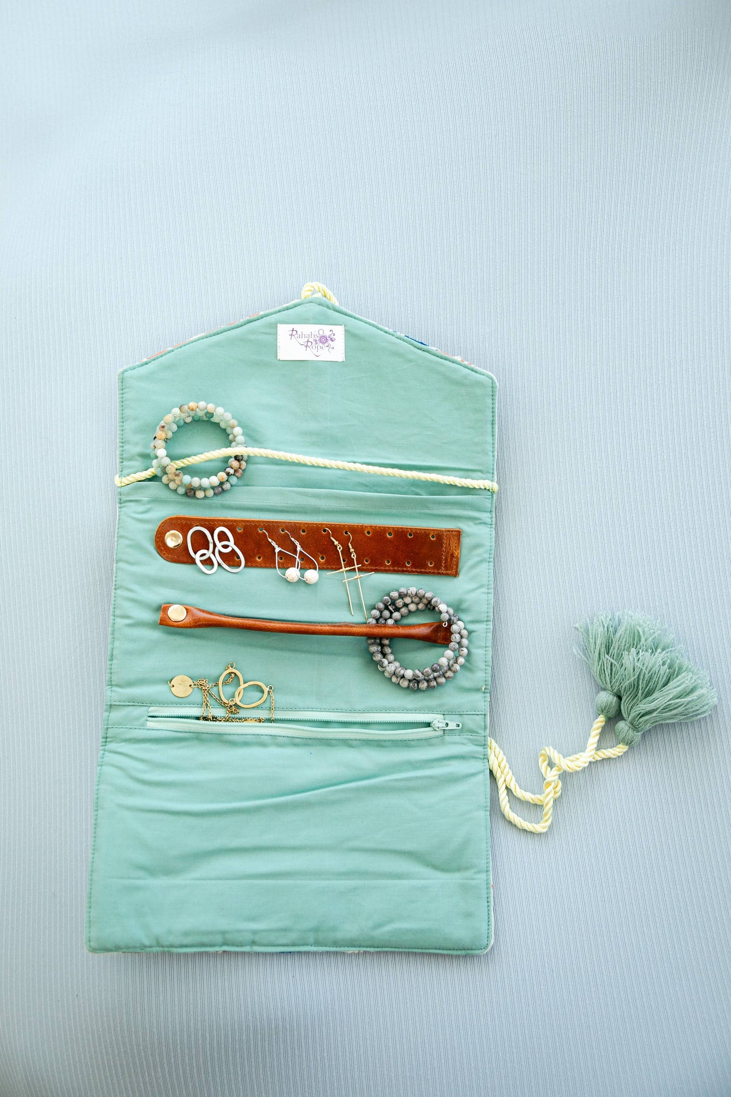 Velvet Jewelry Organizer Blue