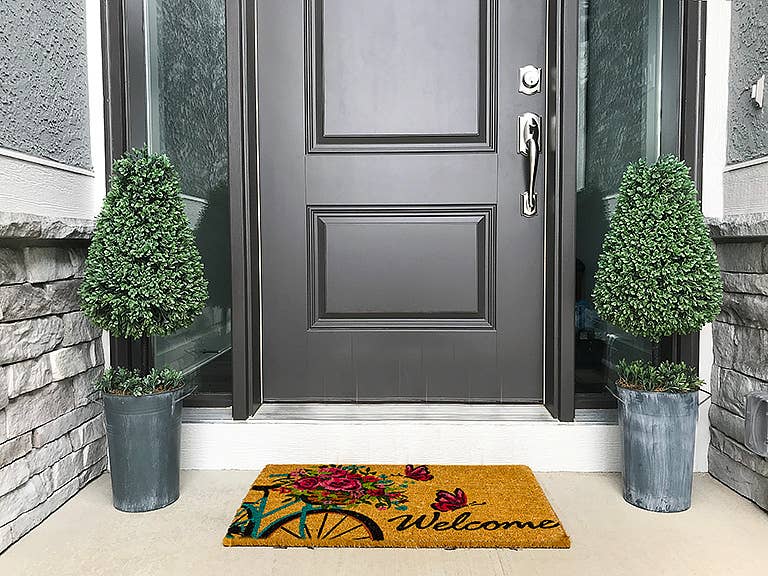 Butterfly & Bike Doormat-18x30"L-3227