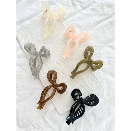 Assorted Ribbon Tie Hair Claws - BASHO JELLY