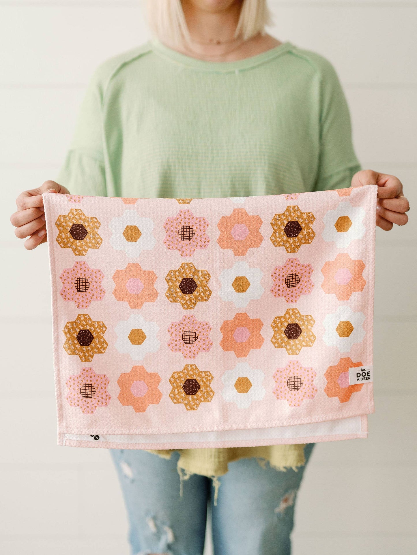Flower Garden Kitchen Waffle Towel | Microfiber, Easter