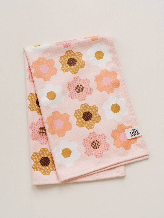 Flower Garden Kitchen Waffle Towel | Microfiber, Easter