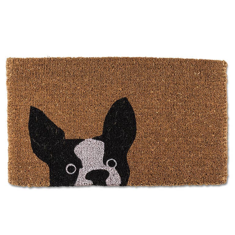 Peeking Dog Doormat-18X30"L