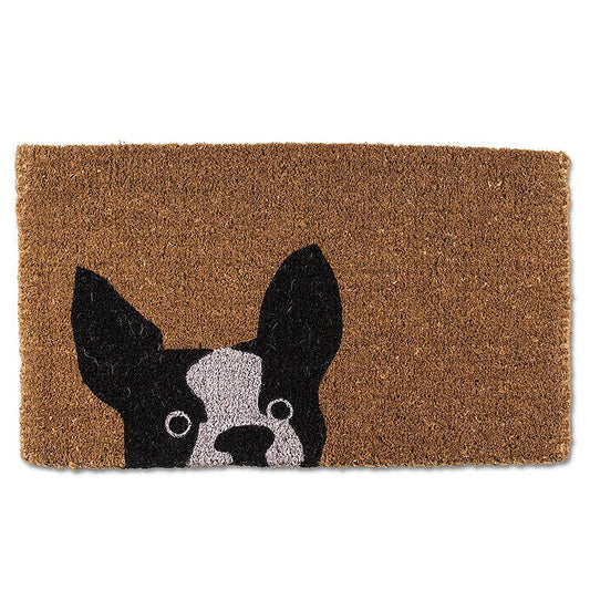 Peeking Dog Doormat-18X30"L