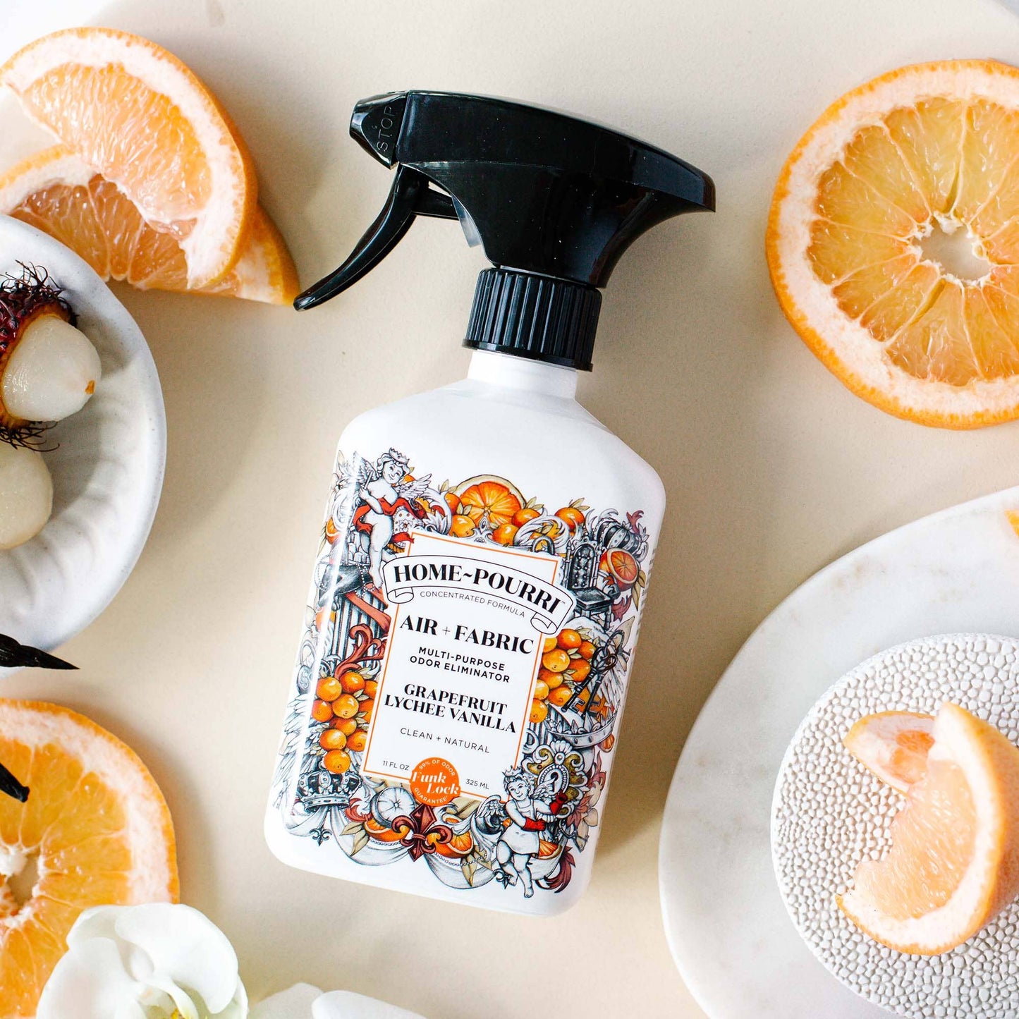 Home~Pourri Air + Fabric Grapefruit Lychee Vanilla 11oz
