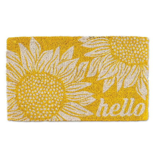 Sunflower Hello Doormat-Ylw-18x30"L