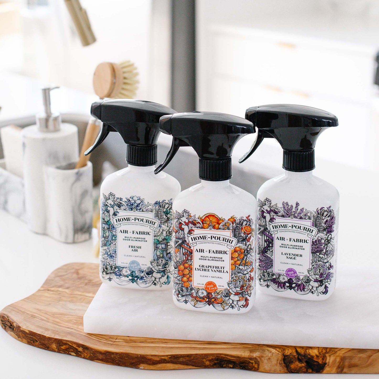 Home~Pourri Air + Fabric Grapefruit Lychee Vanilla 11oz