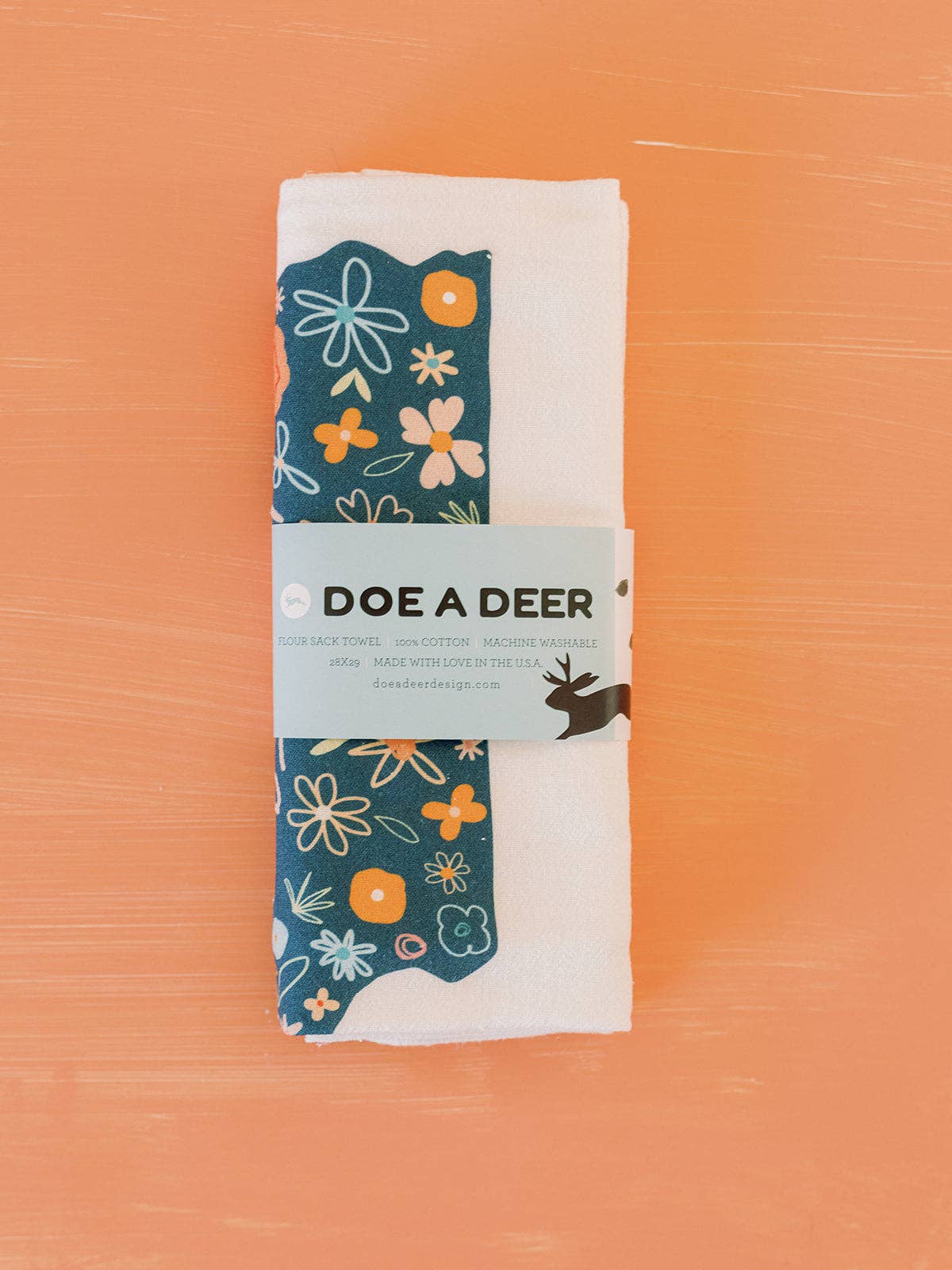 Iowa Floral Flour Sack Kitchen Towel