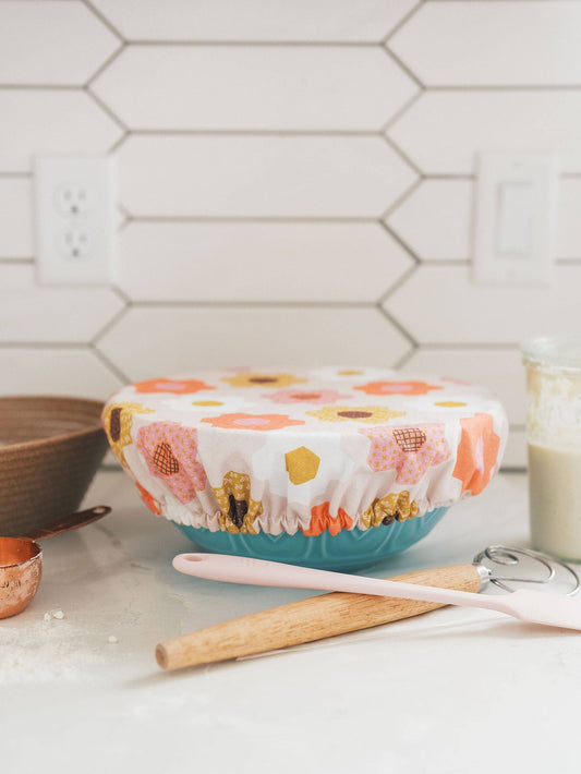 10.5" Flower Garden Bowl Cover | Dough Cover, Bread Baking
